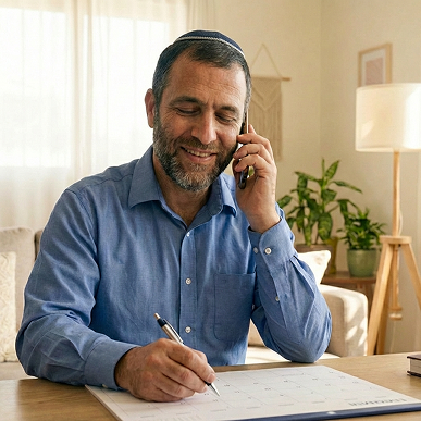 איש מדמיין קורס מטפלים רוני